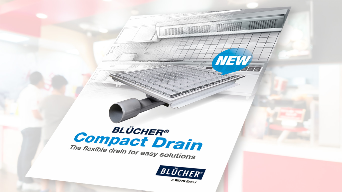Flyer for Blucher's Compact Drain