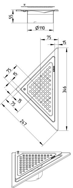 Line Drawing - Upper part-No membrane-Triangular