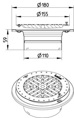 Line Drawing - Upper part-No membrane-180