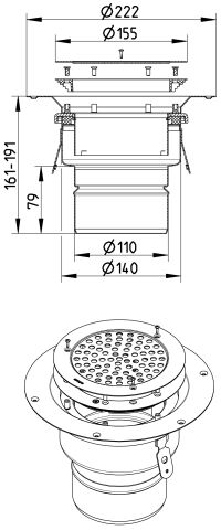 Line Drawing - Drain-Vinyl-155