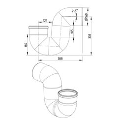 Line Drawing - Water trap-p