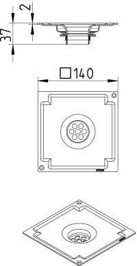 Line Drawing - Grating-Drain-145