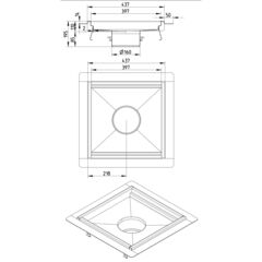 Line Drawing - Kitchen channel-Liquid membrane