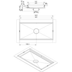 Line Drawing - Kitchen channel-Liquid membrane