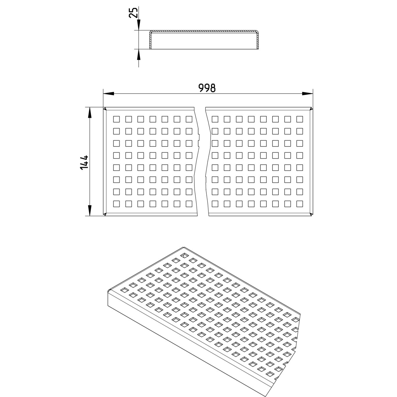 Line Drawing - Grating-Channel-150