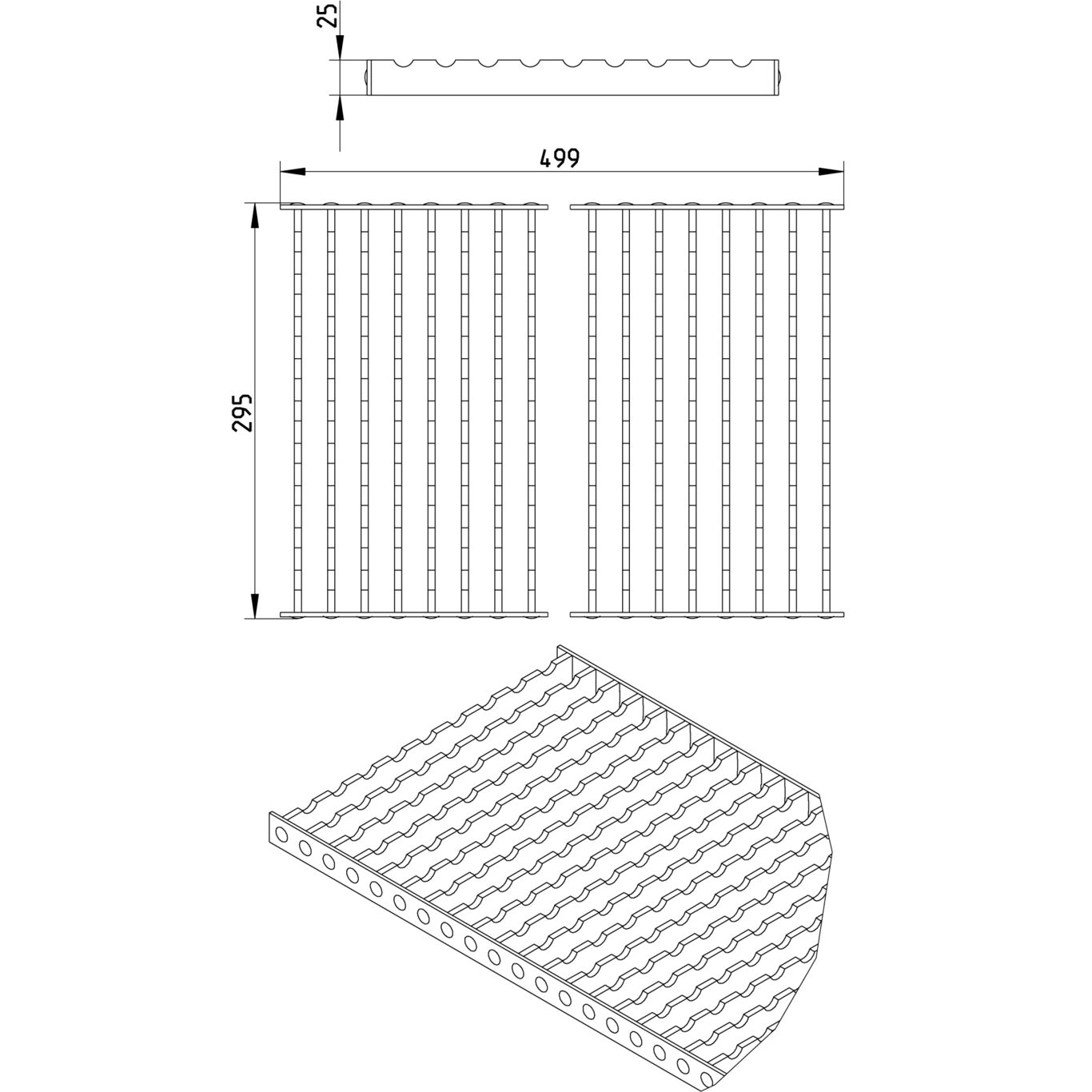 Line Drawing - Grating-Channel-300