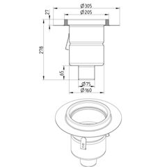 Line Drawing - Drain-No membrane-205