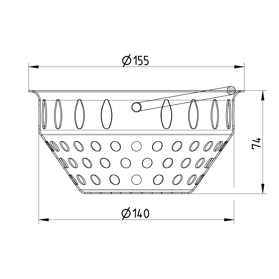 Line Drawing - Filter basket