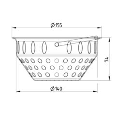 Line Drawing - Filter basket