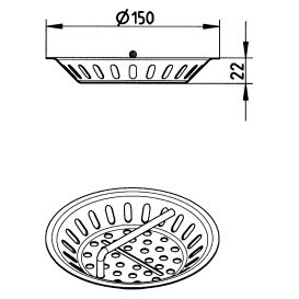 Line Drawing - Filter basket