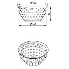 Line Drawing - Filter basket