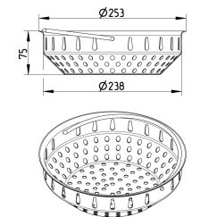 Line Drawing - Filter basket