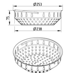 Line Drawing - Filter basket