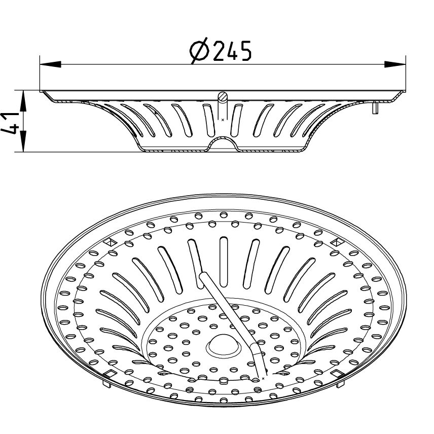 Line Drawing - Filter basket