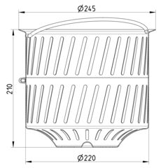 Line Drawing - Filter basket