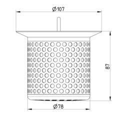 Line Drawing - Filter basket