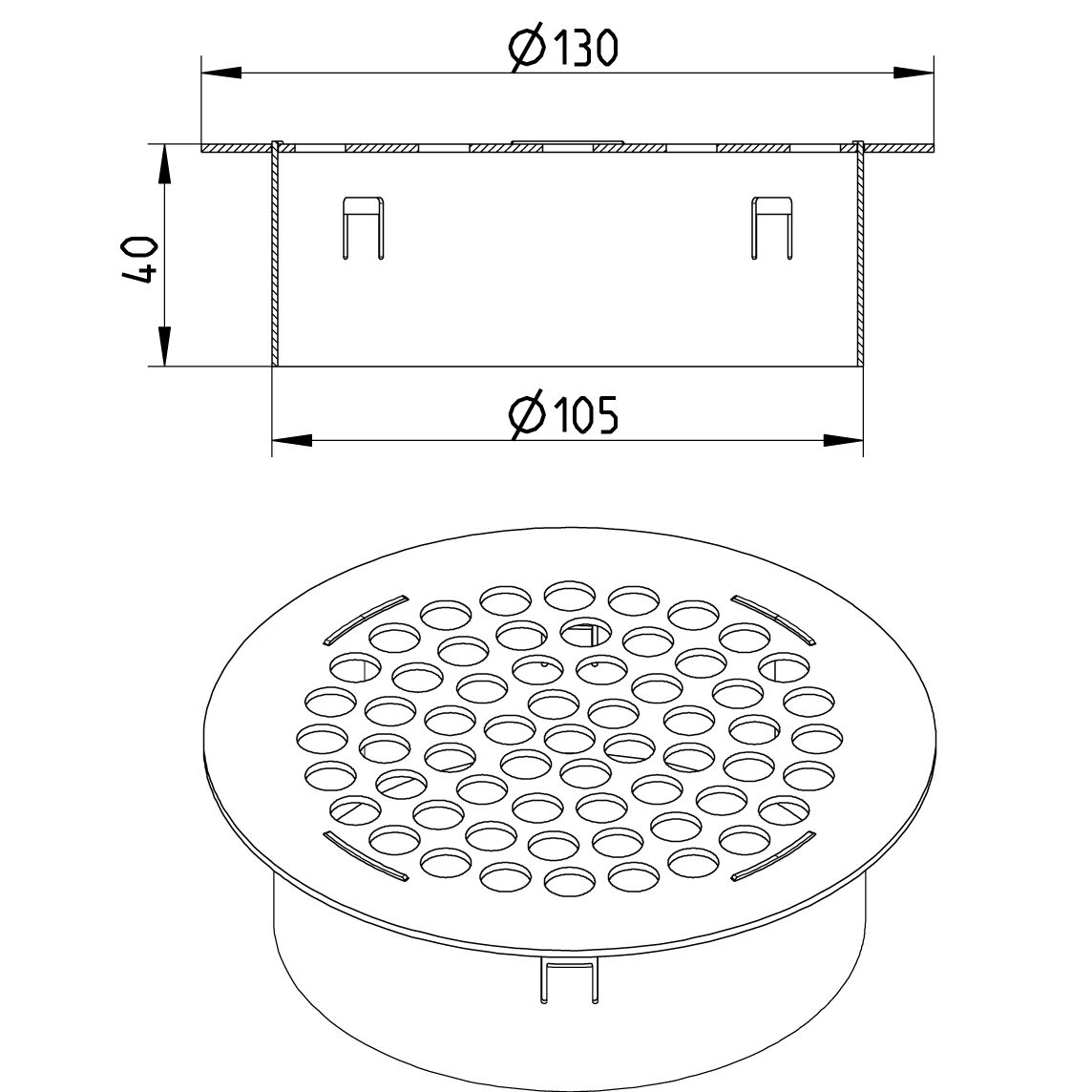 Line Drawing - Filter-outlet