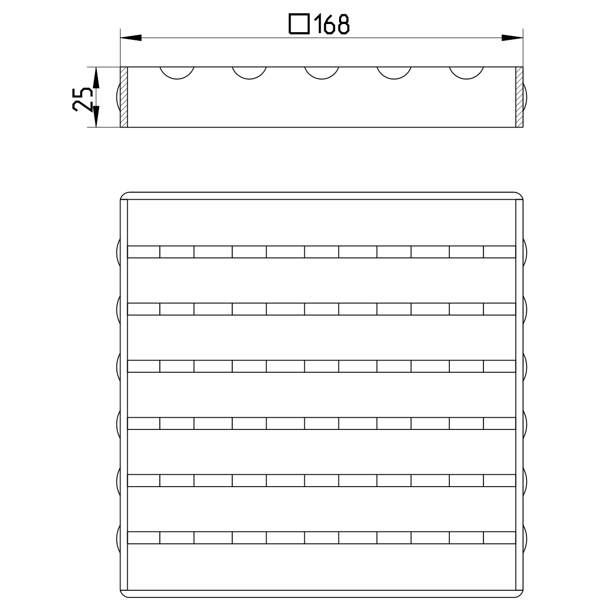 Line Drawing - Grating-Drain-200