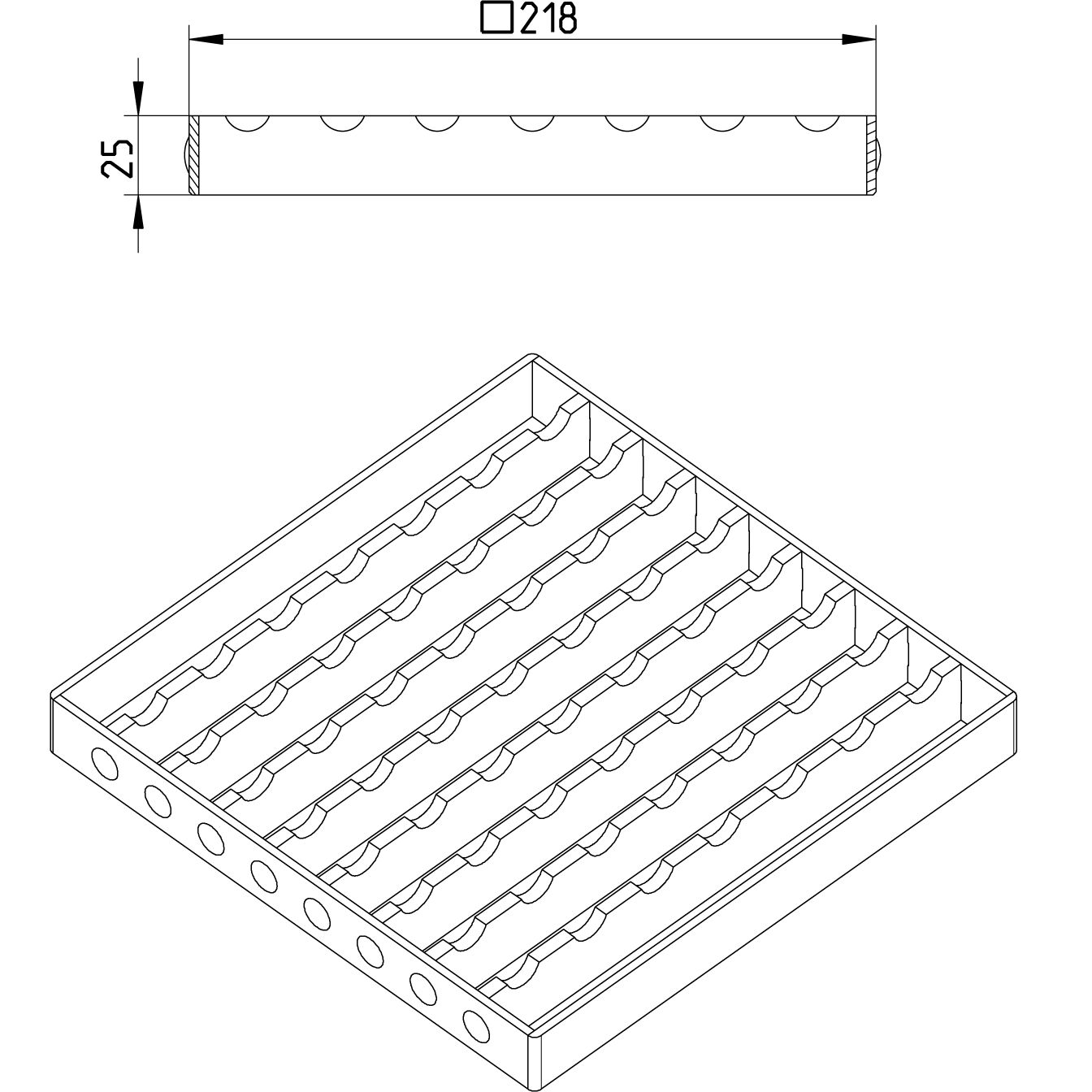 Line Drawing - Grating-Drain-250