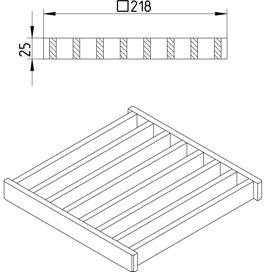 Line Drawing - Grating-Drain-250