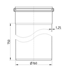 Line Drawing - Straight pipe