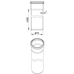 Line Drawing - Straight pipe