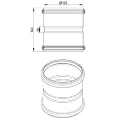 Line Drawing - Double coupling