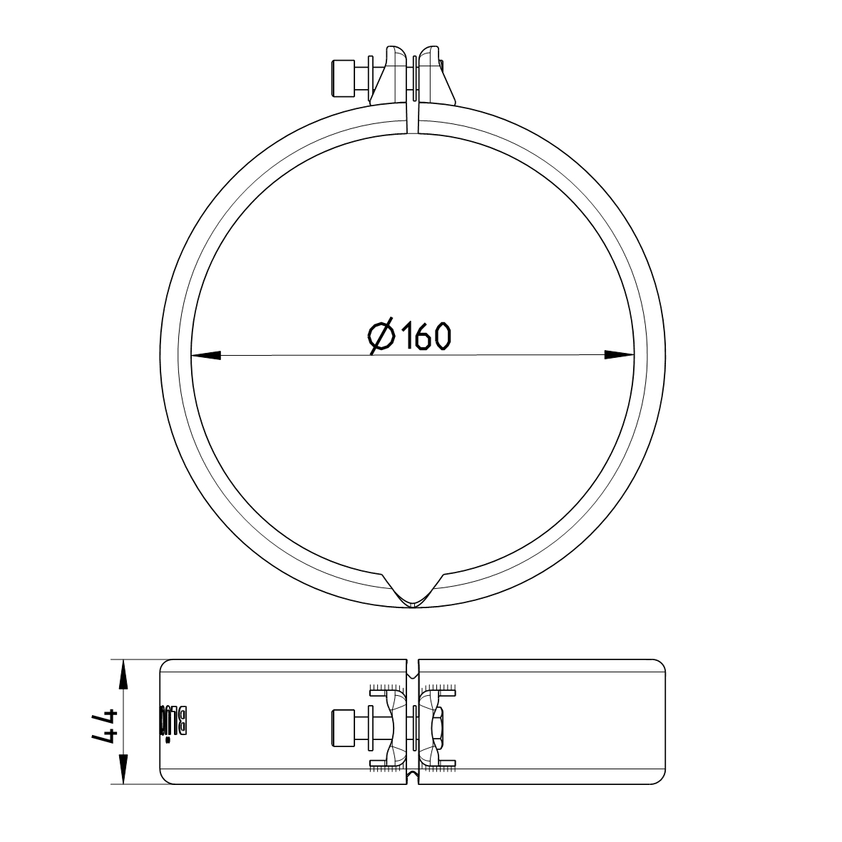 Line Drawing - Joint clamp