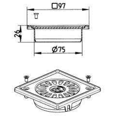 Line Drawing - Drain-Balcony-100