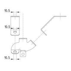 Line drawing of a clamp from the series Joint clamp.