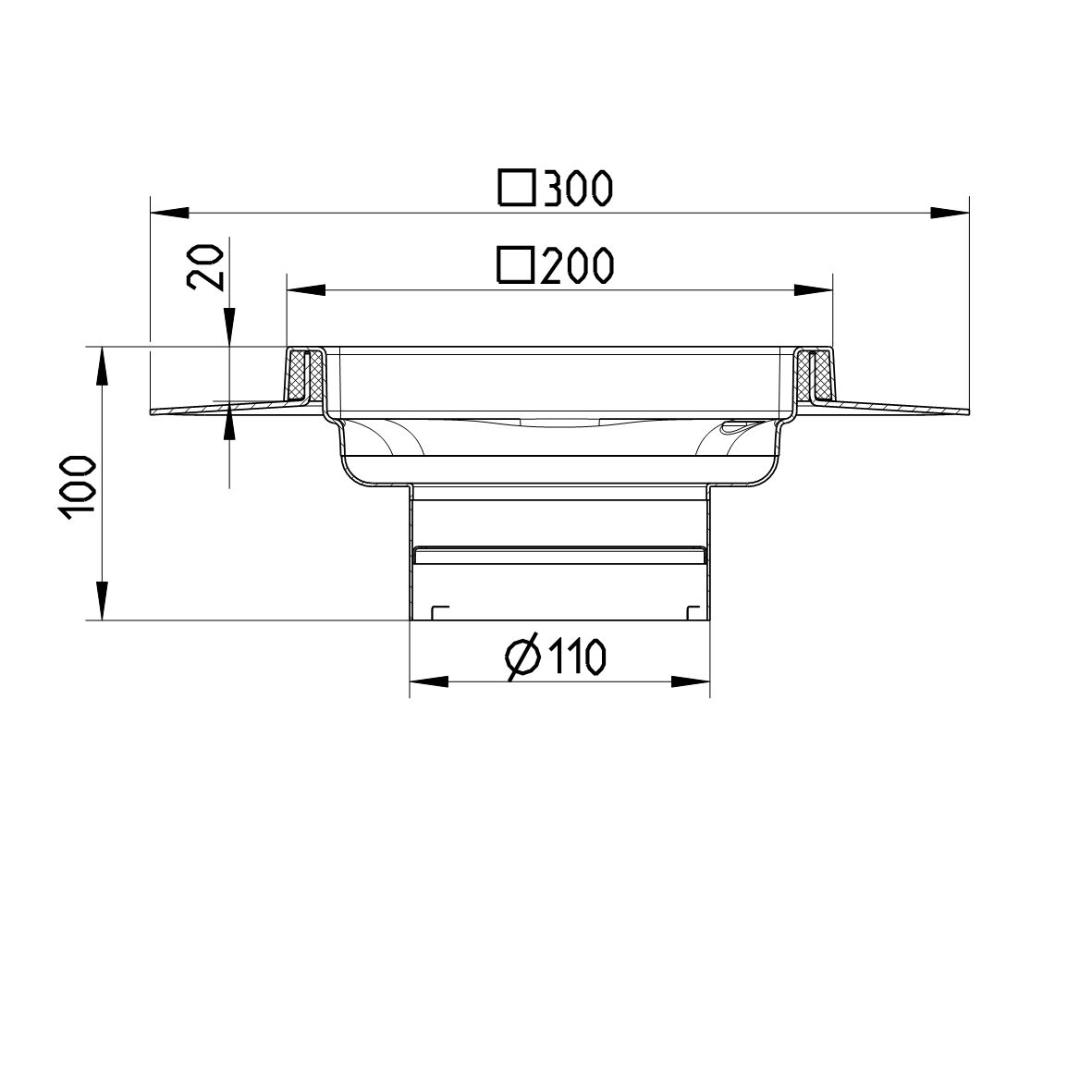 Line drawing of an upper part from the series Upper part-Liquid membrane-200.