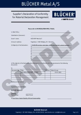 Supplier’s Declaration of Conformity for Material Declaration Management