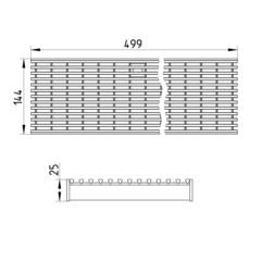 Line drawing of a grating from the series Grating-Channel-150.